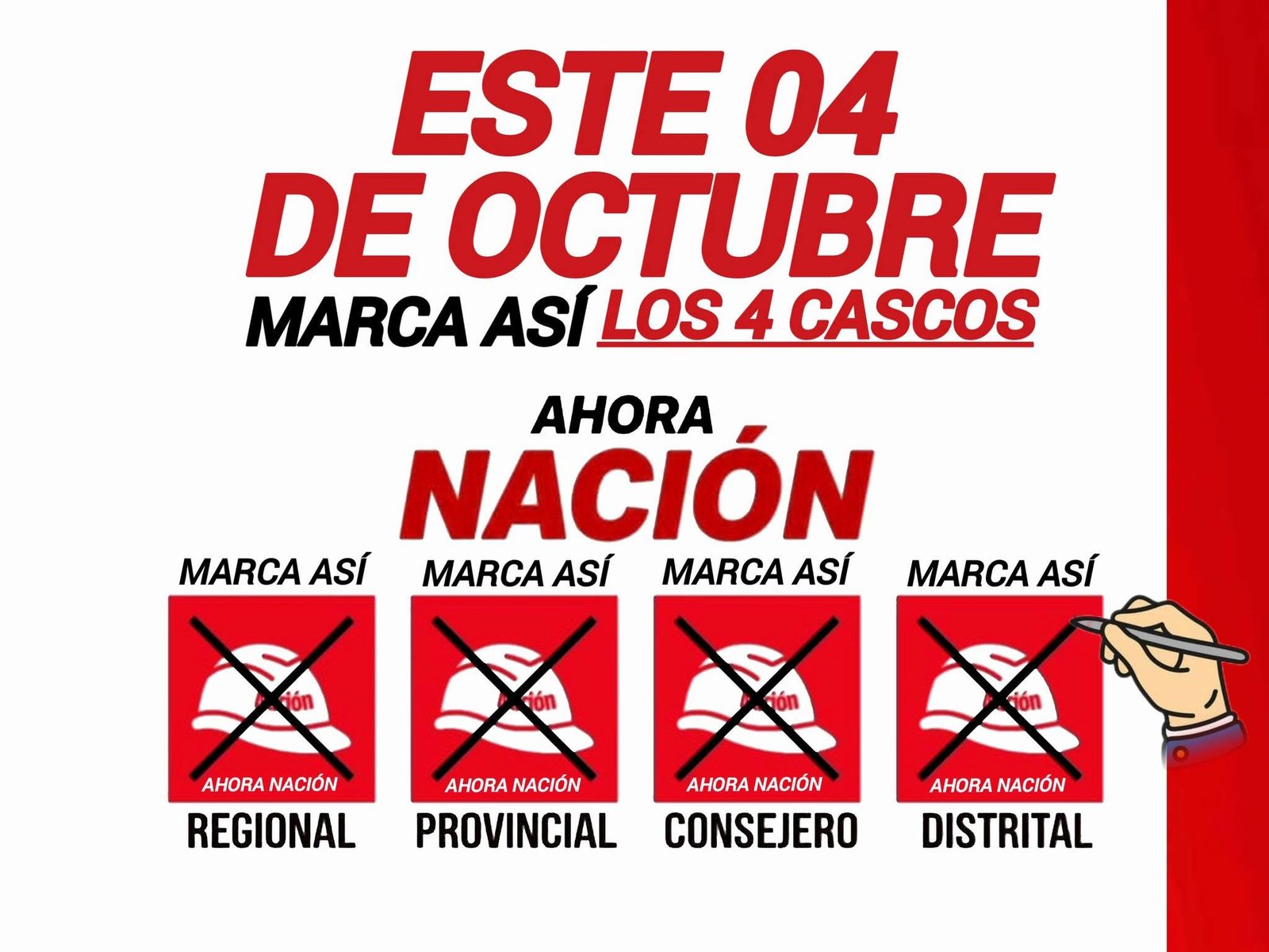 Gráfico de campaña sobre el voto