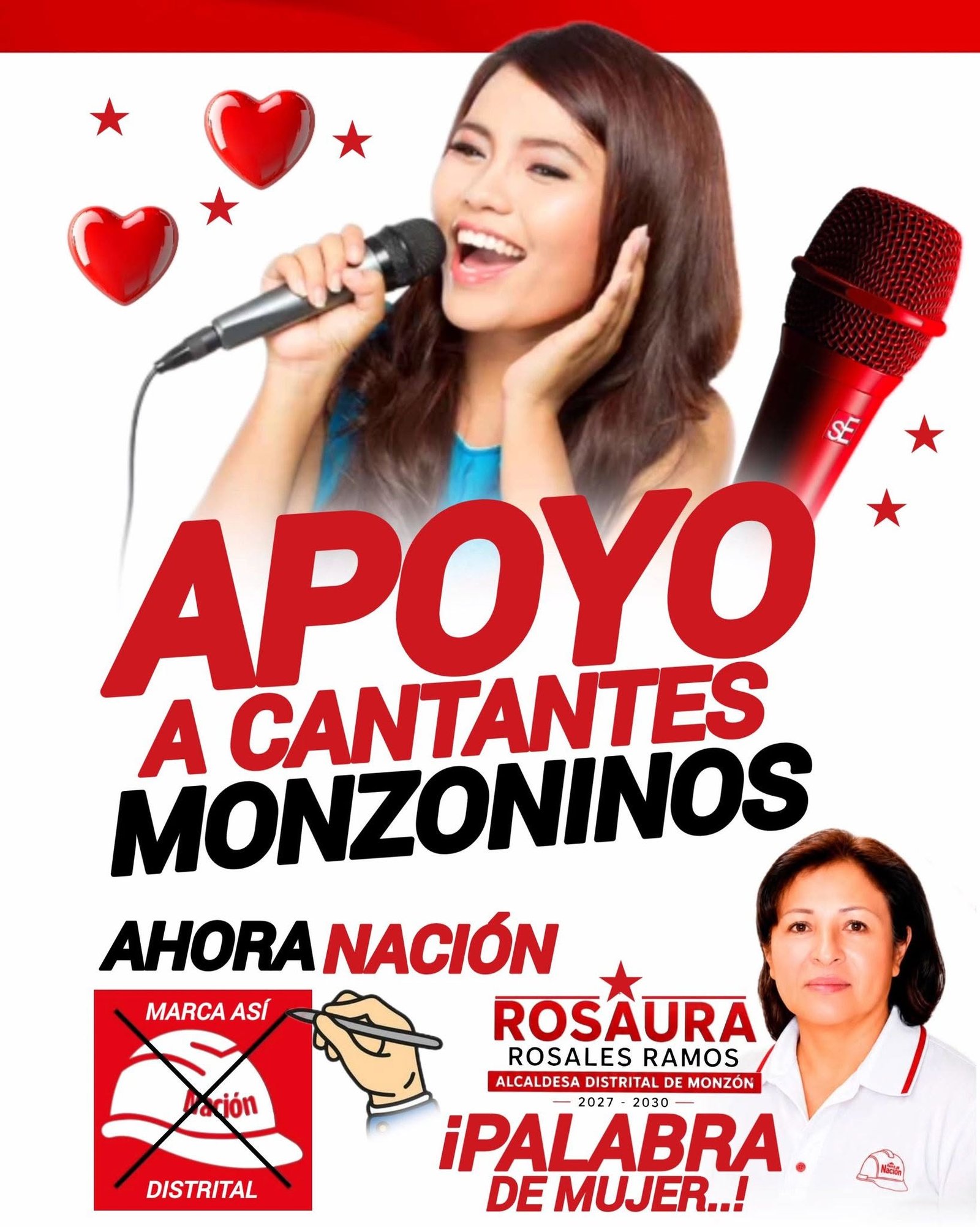 Gráfico de apoyo a cantantes monzoninos